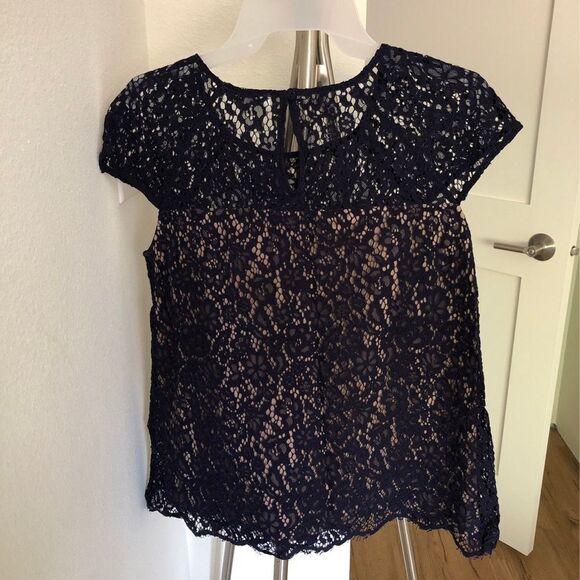 ✨ rose + olive all over lace overlay top✨ - Picture 4 of 6